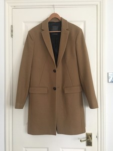 zara men's camel overcoat