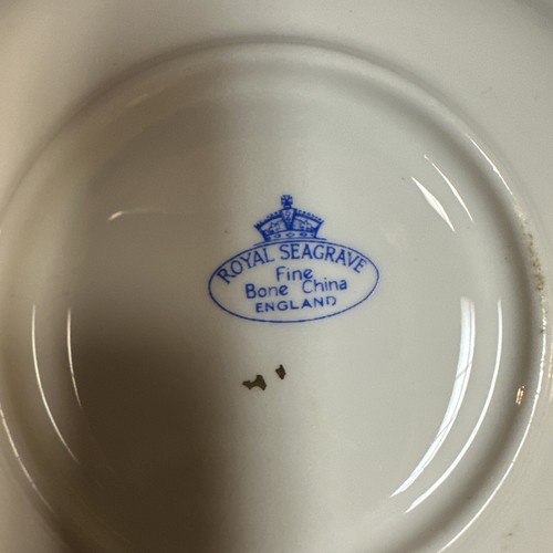 Royal SEAGRAVE Fine Bone China - Taza de té y platillo con bonitas flores azules - Imagen 11 de 11