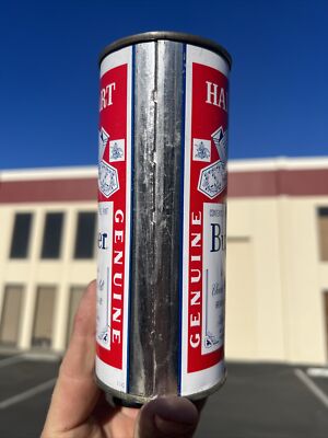 VINTAGE Budweiser Anheuser Busch Half Quart Flat Top Beer Can LOS