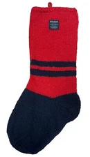 Filson Wool Hand Knit Christmas Stocking 20075934 Red Black Sweater Handmade CC