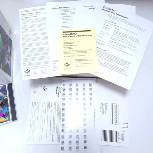 DATACAD Cadkey IBM 1994 Cad *CD* Software Complete Manuals Paperwork Receipt VTG - Bild 5 von 13