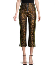 NEW FOR LOVE  LEMONS JETT CROPPED PANT LEOPARD SIZE M 224.00