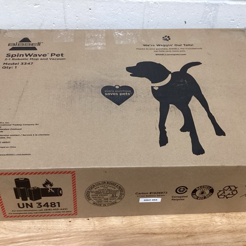 Bissell SpinWave 3347 Pet Robot, 2in1 Wet Mop and Dry Robot Vacuum