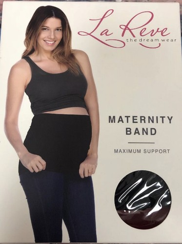 La Reve The Dream Wear Maximum Support Seamless Black Maternity Band Size Large - 第 1/2 張圖片
