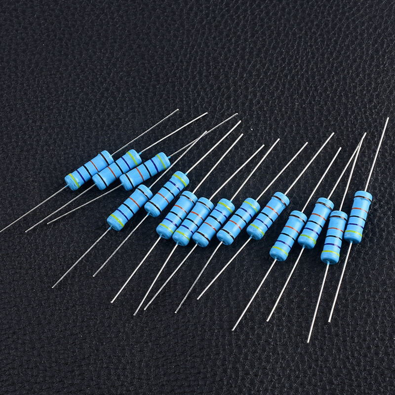 Metal Film Resistor 1/4W 1/2W 1W 2W 3W 5W 1% Precision Color Ring 1 Ohm-1K-1M Five Color Ring Resistor Made In China