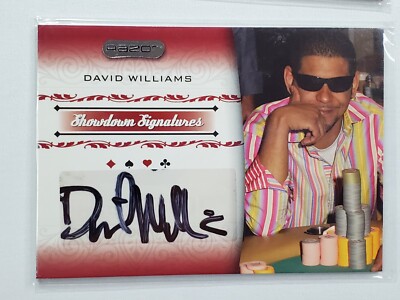 David Williams 2007 Razor Poker Showdown Signatures #SS-46 Autograph Auto WPT E