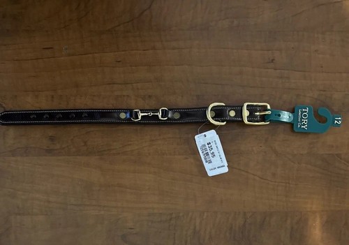Neu mit Etikett Tory Leder erhöhtes Halsband 1/2" Trense Gebiss Leder Hundehalsband Leder 12"