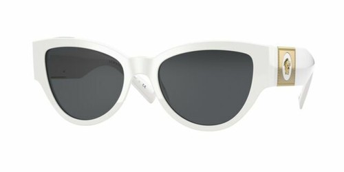 Versace Sunglasses MOD.4458-F 314/87 Thick White Gold Cat Eye Frames Gray Lenses Versace NEW VERSACE VE4458 314/87 WOMEN MOD 4458 314/87  main image 4