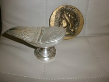 ANCIENNE NAVETTE/BRONZE ARGENTé/GOTHIQUE/EGLISE/MESSE/NO ENCENSOIR/MEDAILLE/7,5c