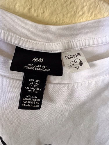 Peanuts Snoopy Smiley Face White T Shirt Unisex Size XXXL 3XL - Picture 3 of 4