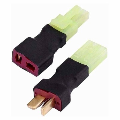 Battery Connector RC T Deans to Mini Tamiya Female Male Adapter