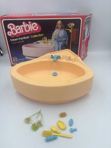 Vintage 1982 Barbie Dream Furniture Collection Luxury Bathtub w/Box