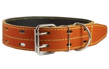 Genuine Thick Leather Dog Collar 20"-27" Neck Size, 1.75" Wide, Mastiff, Grea...
