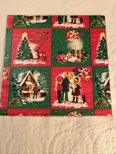 Vintage Christmas Wrapping Paper 20x30 Sheet By Tye-Sil Corp. Never Used