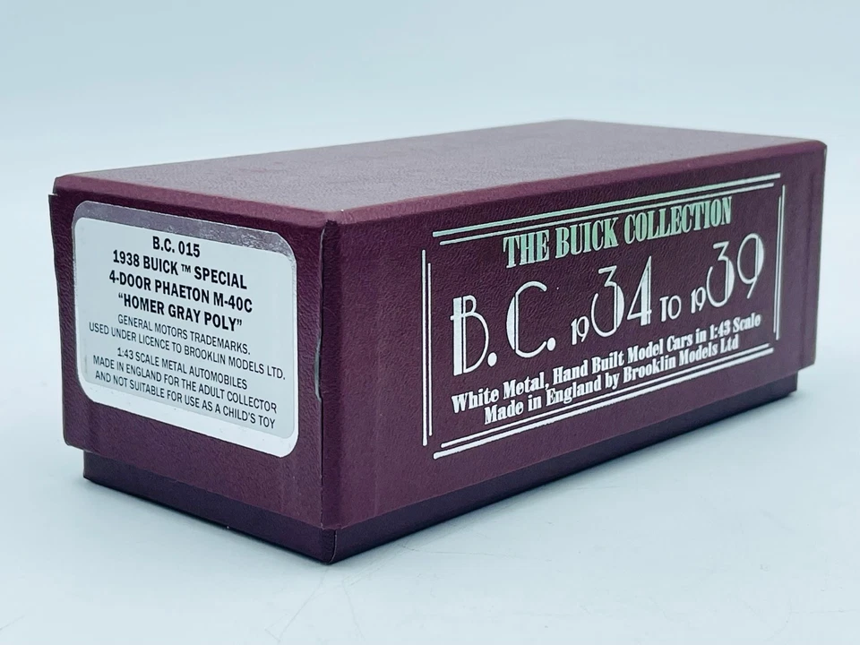 BROOKLIN BC015 BUICK Special 4-Door Phaeton M40C 1938 Homer Gray Poly 1.43 - Photo 4/4