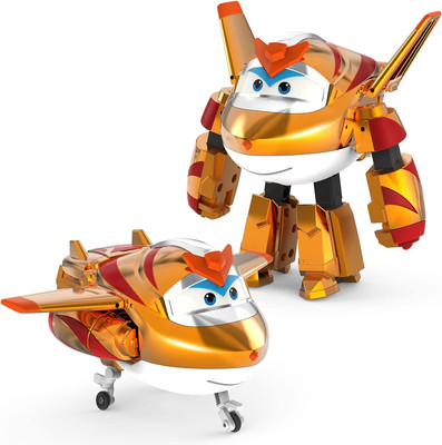 Super Wings Golden Boy Transforming Toy Plane To Robot For Kids Age 3+