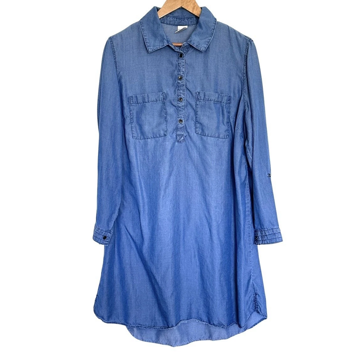 chinese dress ladies Zhyaj Women's Loose Fit Long Maxi Denim Dresses Trendy Plus Size Long Sleeve  V Neck Shirt Dresses Elegant Button Down Ankle Length Lounge Jean Dresses  with Pockets Formal Daily Work Dresses S at Amazon Women's Clothing store main image 0