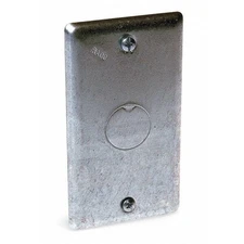 2 PC Raco 861 Electrical Box Cover, Square Box Type, 1 Gang, Galvanized Zinc, K