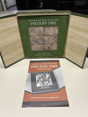 #ad Vintage Mt. Everest Mint Wildlife Tree 6 Troy ozs. .999 Fine Silver $650.00