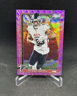 2025 Topps Chrome Bijan Robinson Pink Wave Refractor #'ed 032/250 Falcons🔥