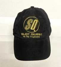 Vtg. Ball Cap-Slot Quest at the Tropicana-Black  adjustable-Atlantic City casino