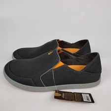 OluKai Nohea Mesh Men’s Shoes Size 11 Dark Shadow Gray Slip On Loafers 10188