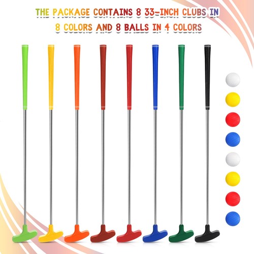 Paquete de 8 putter de golf junior putter a granel para golfistas zurdos y diestros con 8 P - Imagen 7 de 7