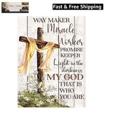Religious Diamond Art Kits for Adults, 5D Christian Cross Diamond Painting Ki...