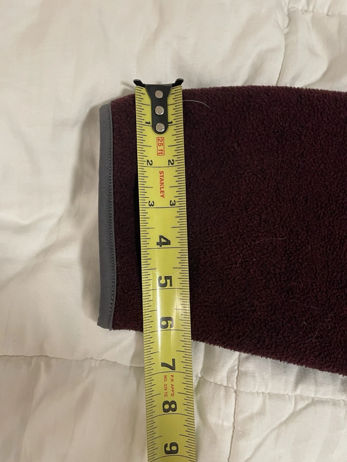 GH Bass And Co Mens XXL Pullover Fleece 3 Button Front Soft Long Sleeve Burgundy - product detail image 6