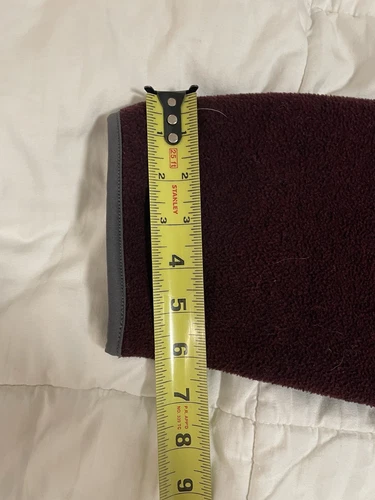 GH Bass And Co Mens XXL Pullover Fleece 3 Button Front Soft Long Sleeve Burgundy image 6