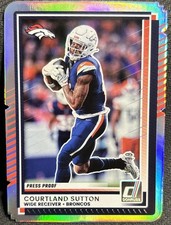 2025 Donruss Courtland Sutton #298 Silver Press Proof Die-Cut /99