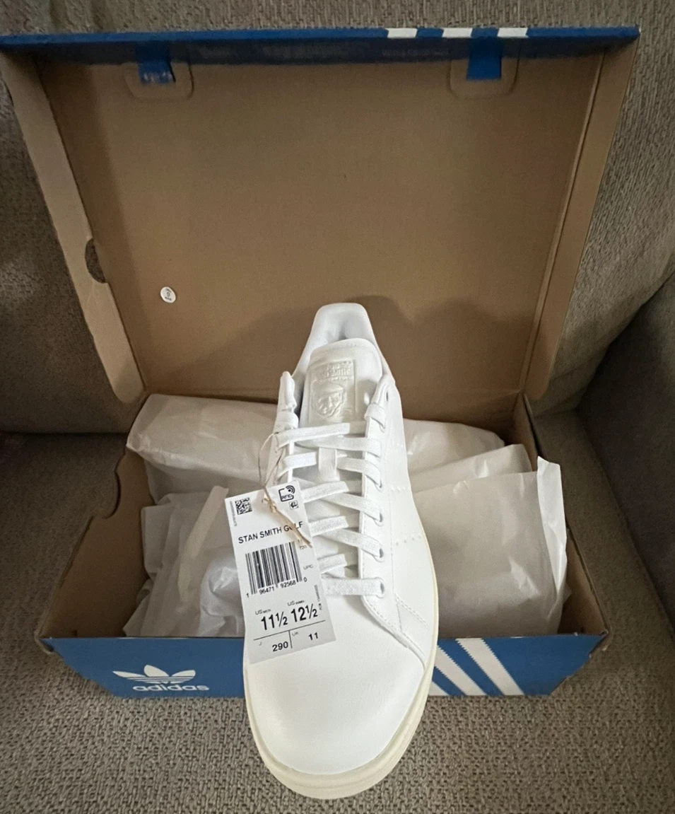 NEW MEN'S Adidas Stan Smith Golf Spikeless Waterproof Shoes SOLID WHITE SIZE 13
