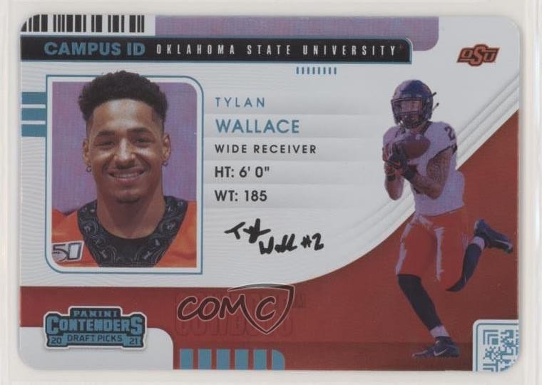 2021 Panini Contenders Draft Picks Campus ID Tylan Wallace #18 Rookie RC 7m3