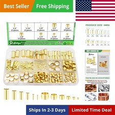 230PCS Brass Compression Sleeves Ferrules Insert 1/2" 3/8" 5/16" 1/4" 3/16"...