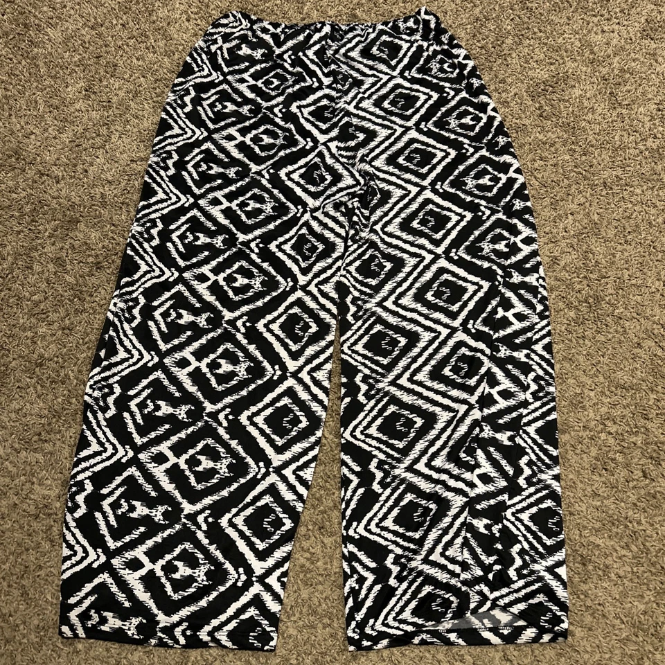 Брюки женские Lucy Diamonds размер 2X черные белые полиэстер B6 - Изображение 3 из 3