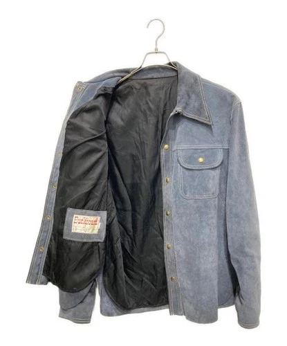 Buckboard                    suede leather jacket blue image 3