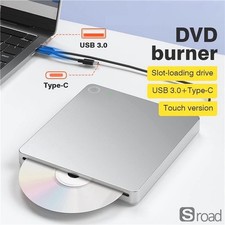 External DVD Drive, USB 3.0  Type-C Portable CD/DVD RW Burner, Plug Play