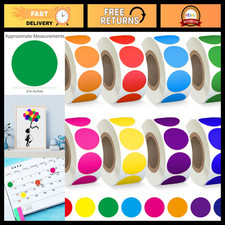 4000 Colored Dot Stickers - 8 Color Coding Circle Labels, 3/4" Round Dots for Or