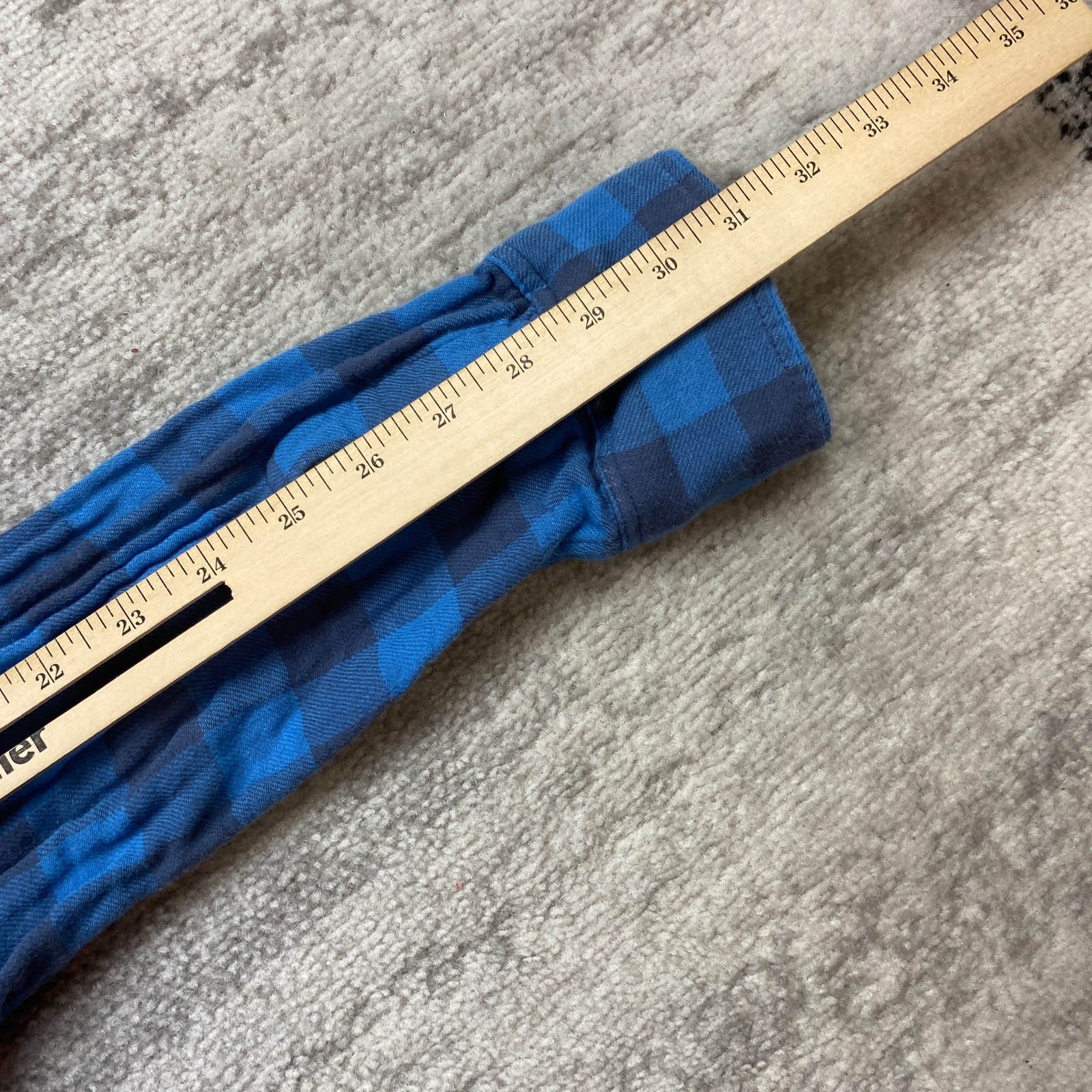 Faherty Flannel Reversible Button Shirt Large Blu… - image 12