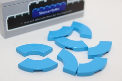 Lego (c) 8x Fliese 2x2 - viertel - azur blau - 27925 - corner tile