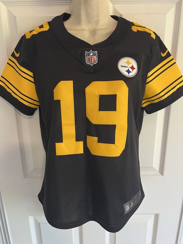 Women's Pittsburgh Steelers NFL Color Rush Jersey Juju Smith-Schuster #19 EUC
