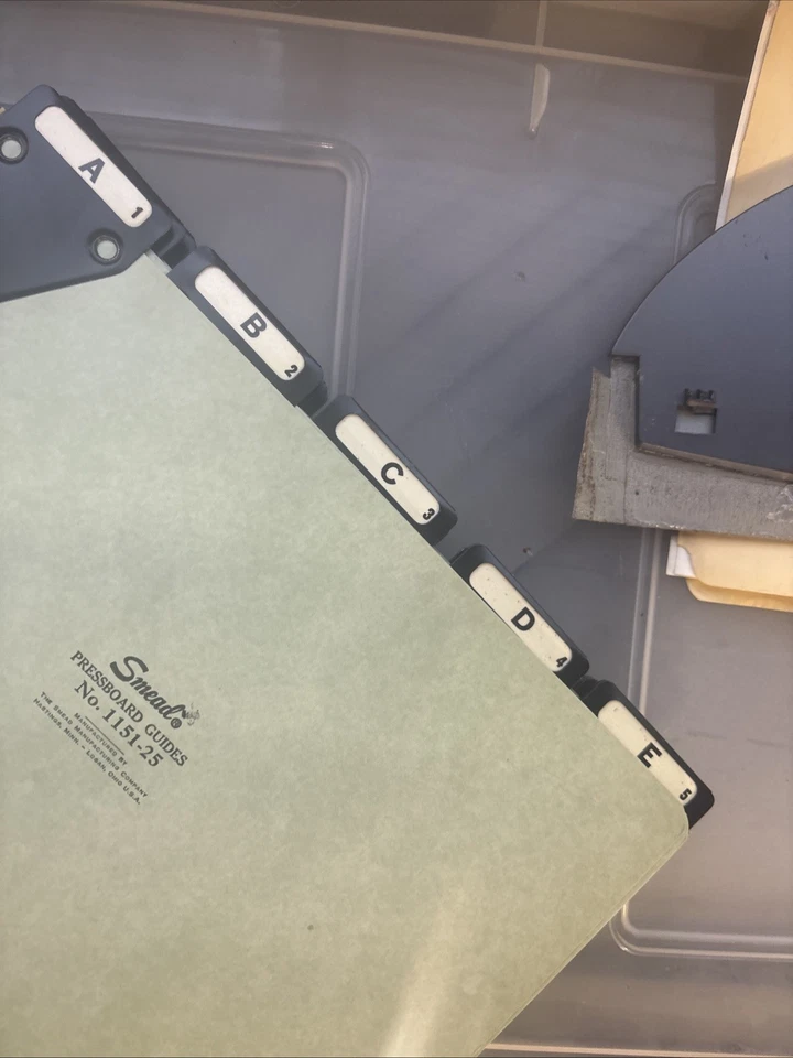 Vintage Smead Vertical Pressboard Guides 1152-25 A-Z Angled Metal Tabs Letter - Image 4 of 4