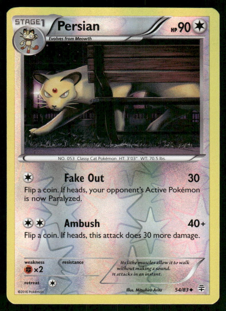 2016 Pokemon Persian Uncommon Generations 54/83 Reverse Holo HP
