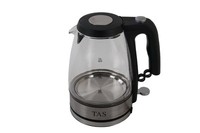 Tas Glas Led Wasserkocher 1,5 Liter Schnurlos 1800W 360° Teekocher Teekessel