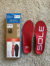 SOLE Active Medium Plantar Fasciitis Relief Arch Support Insoles M 5 / W 7 Red