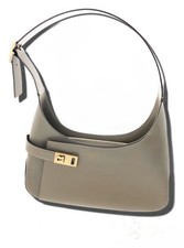Salvatore Ferragamo One Shoulder Bag Gancini Beige 6612 Authentic Women
