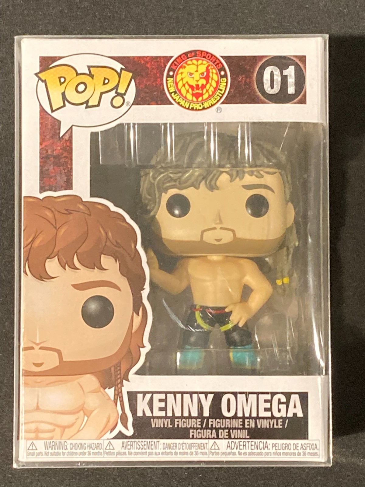 Funko Pop! Vinyl: Njpw Bullet Club - Kenny Omega #01 W/ Protector Case *Vaulted*