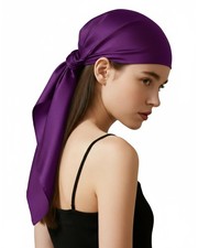 Bandanas Women 35 Inch Square Silk-Like Satin Head Scarf Hair Wrap Neck