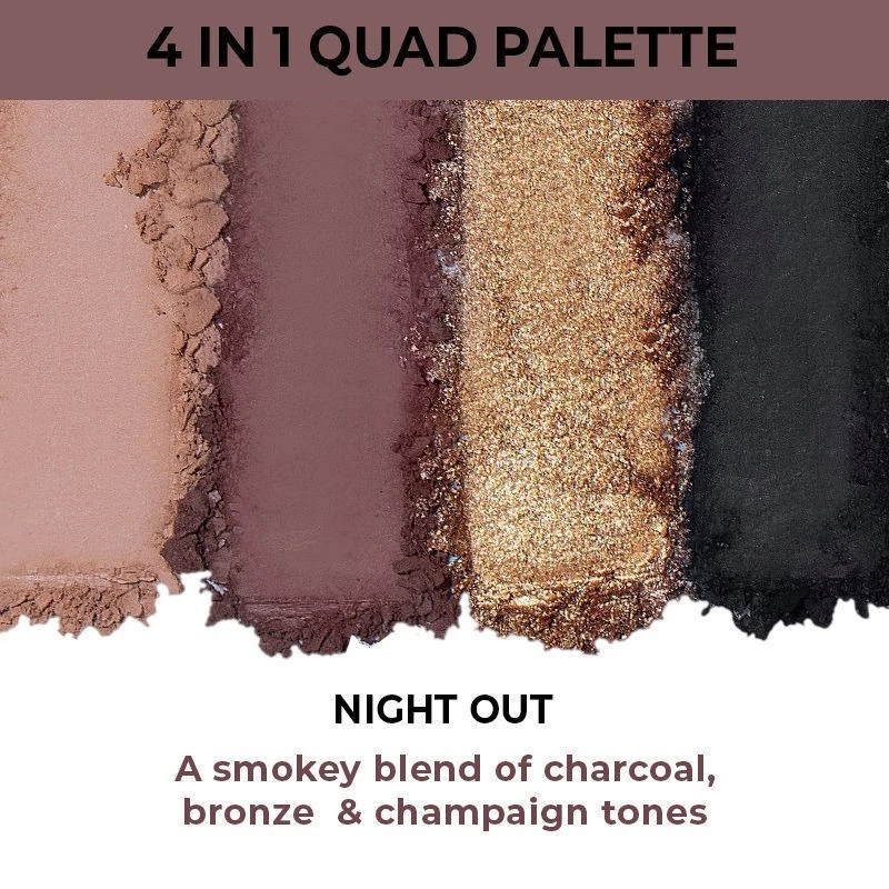 Nykaa Cosmetics Eyes On Me 4 in 1 Quad 01 Eyeshadow Palette Night Out (5gm) - Image 2 of 4