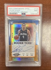 2021-22 Contenders Optic Jalen Suggs Variation Orange Rookie Auto /25 PSA 9 